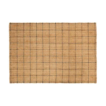 Freja dywan jutowy w kratkę 160x230 cm - Natural-dark grey - Dixie