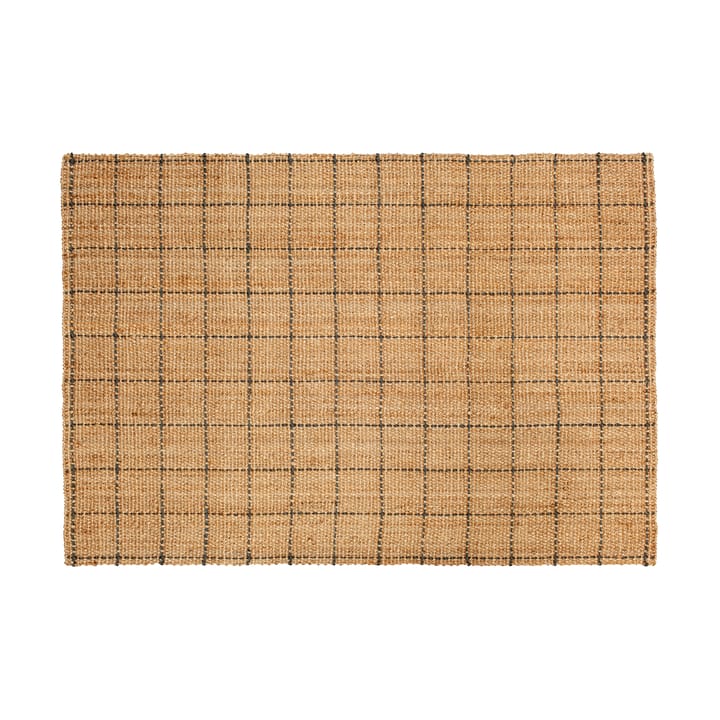 Freja dywan jutowy w kratkę 160x230 cm - Natural-dark grey - Dixie
