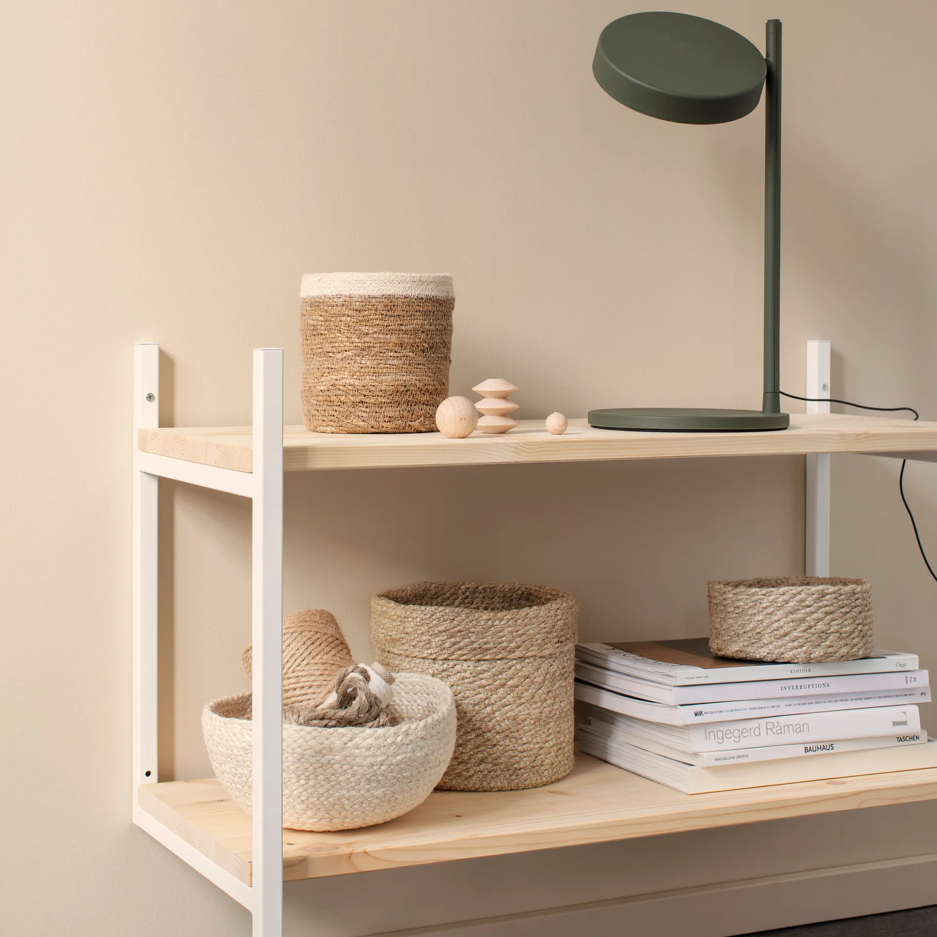 Kosz do przechowywania Emil 3-pak small, Natura-biały Dixie