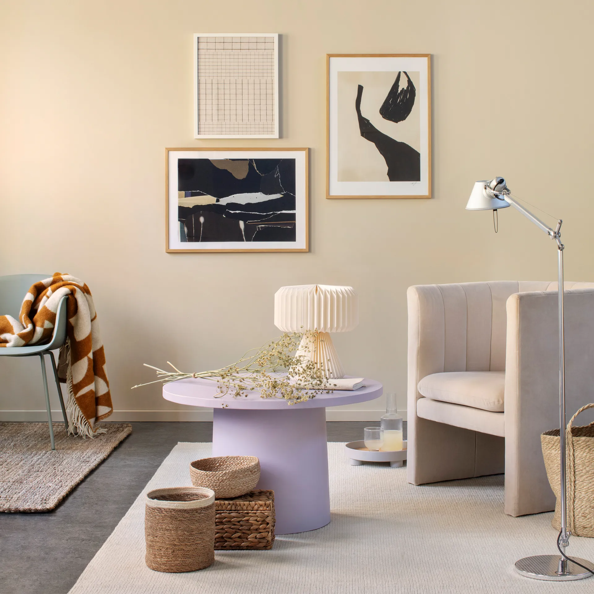 Kosz do przechowywania Emil 3-pak small, Natura-biały Dixie