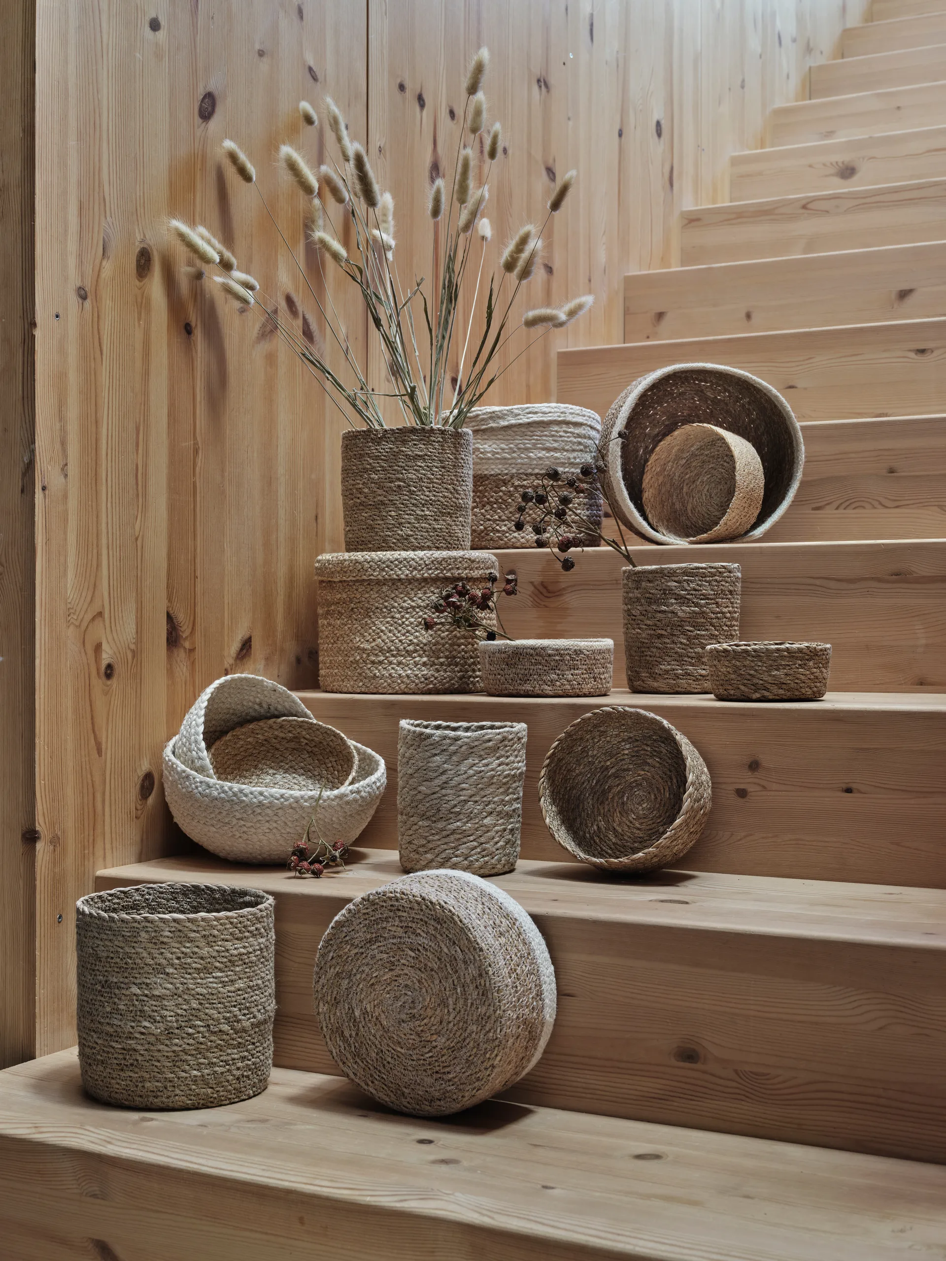 Kosz do przechowywania Emil 3-pak small, Naturalny Dixie