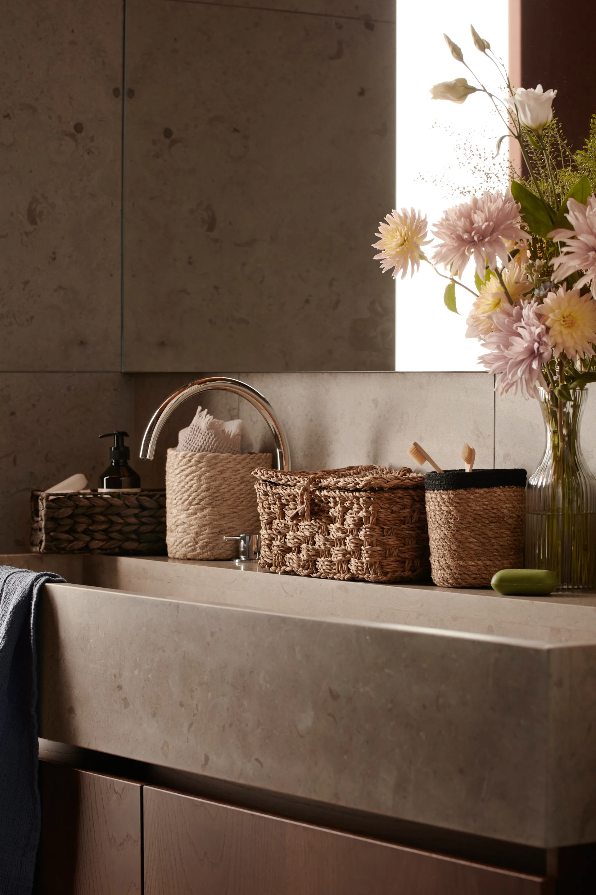 Kosz do przechowywania Esther 2-pak, Naturalny Dixie