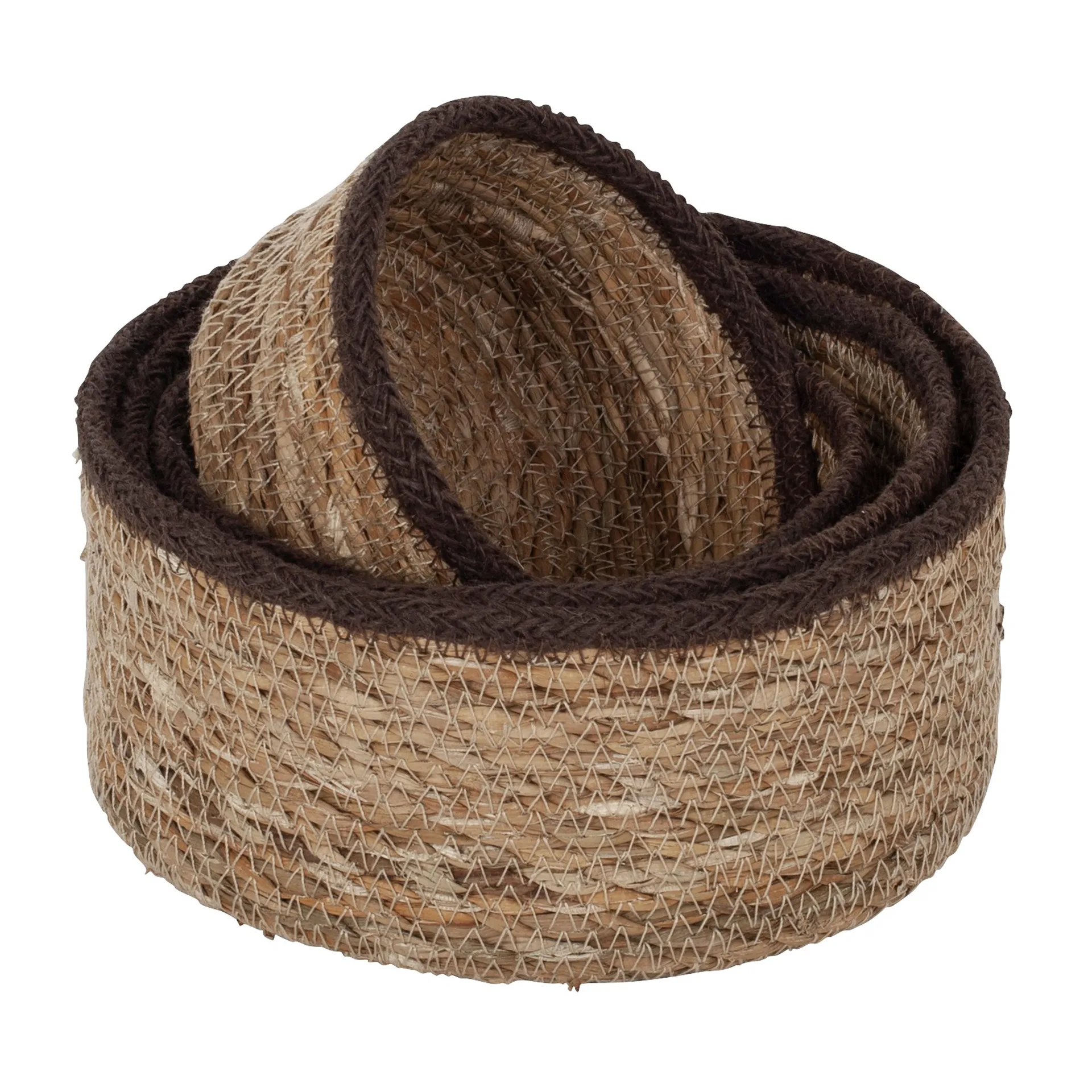 Kosz Emil seagrass mały 4-pak, Naturalny-brązowy Dixie