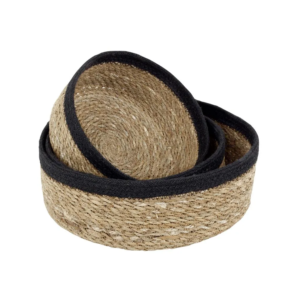 Kosz na pieczywo Emil 3-pak, naturalny-czarny Dixie