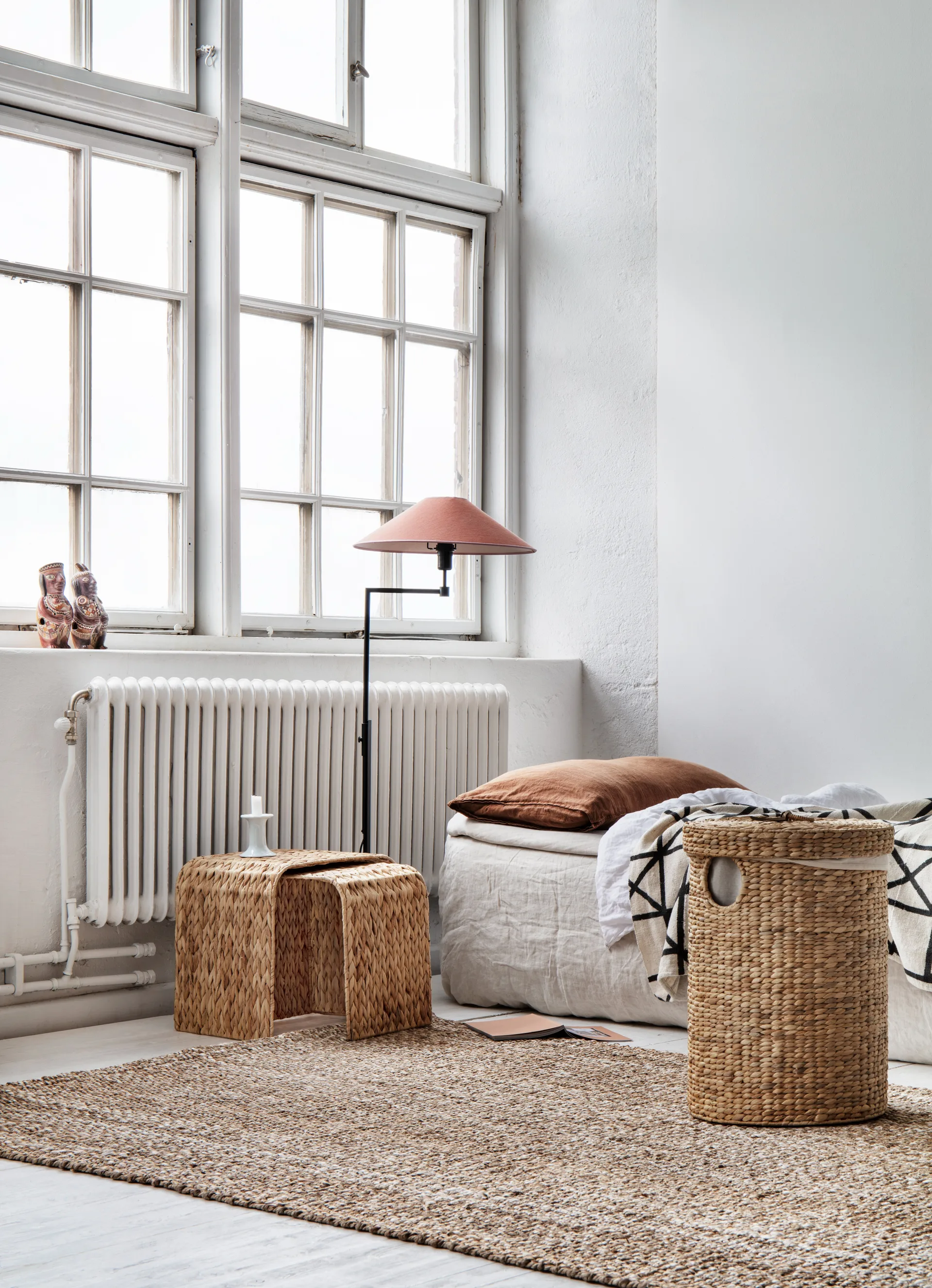 Kosz na pranie okrągły Lily, 2-pak, Natural Dixie