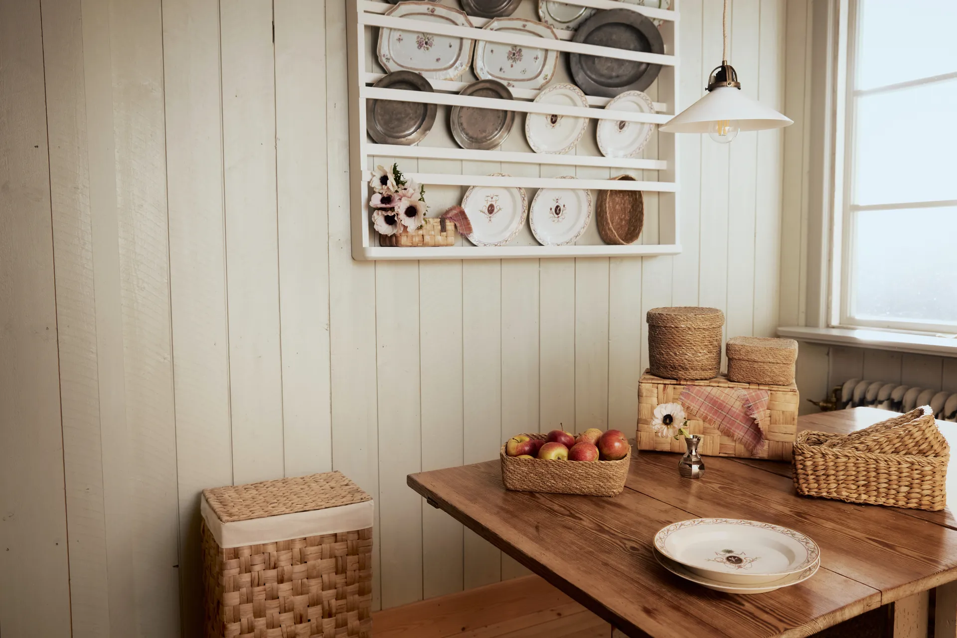 Kosz na pranie prostokątny Lily, 2-pak, Naturalny Dixie