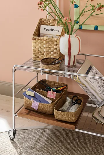 Kosz ścienny Lily, 2-pak - Naturalny - Dixie