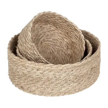 Koszyk na pieczywo Twisted 3-pak - Naturalny-szary - Dixie