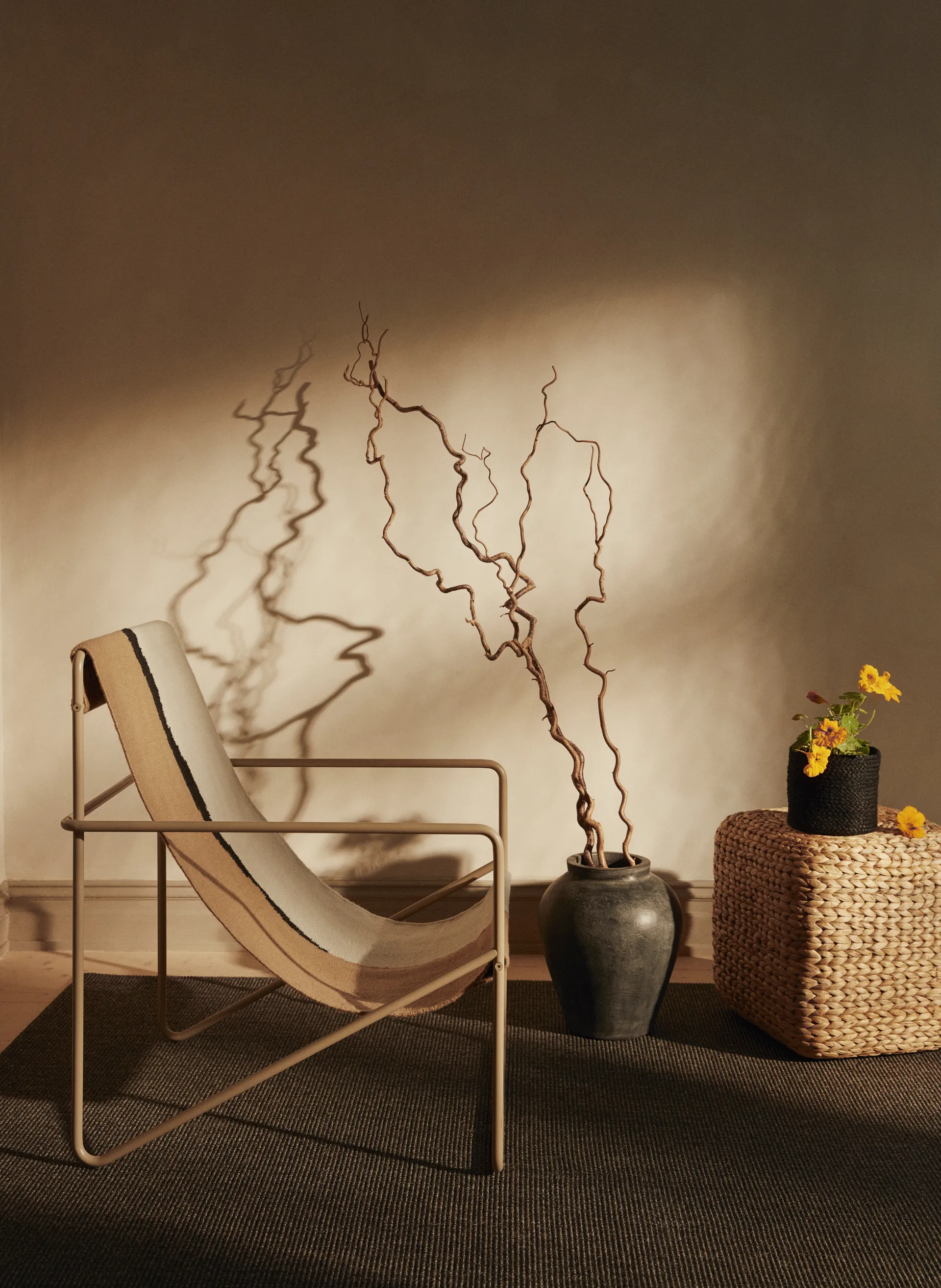 Lily puf, naturalny, hiacynt wodny, kwadratowy Dixie