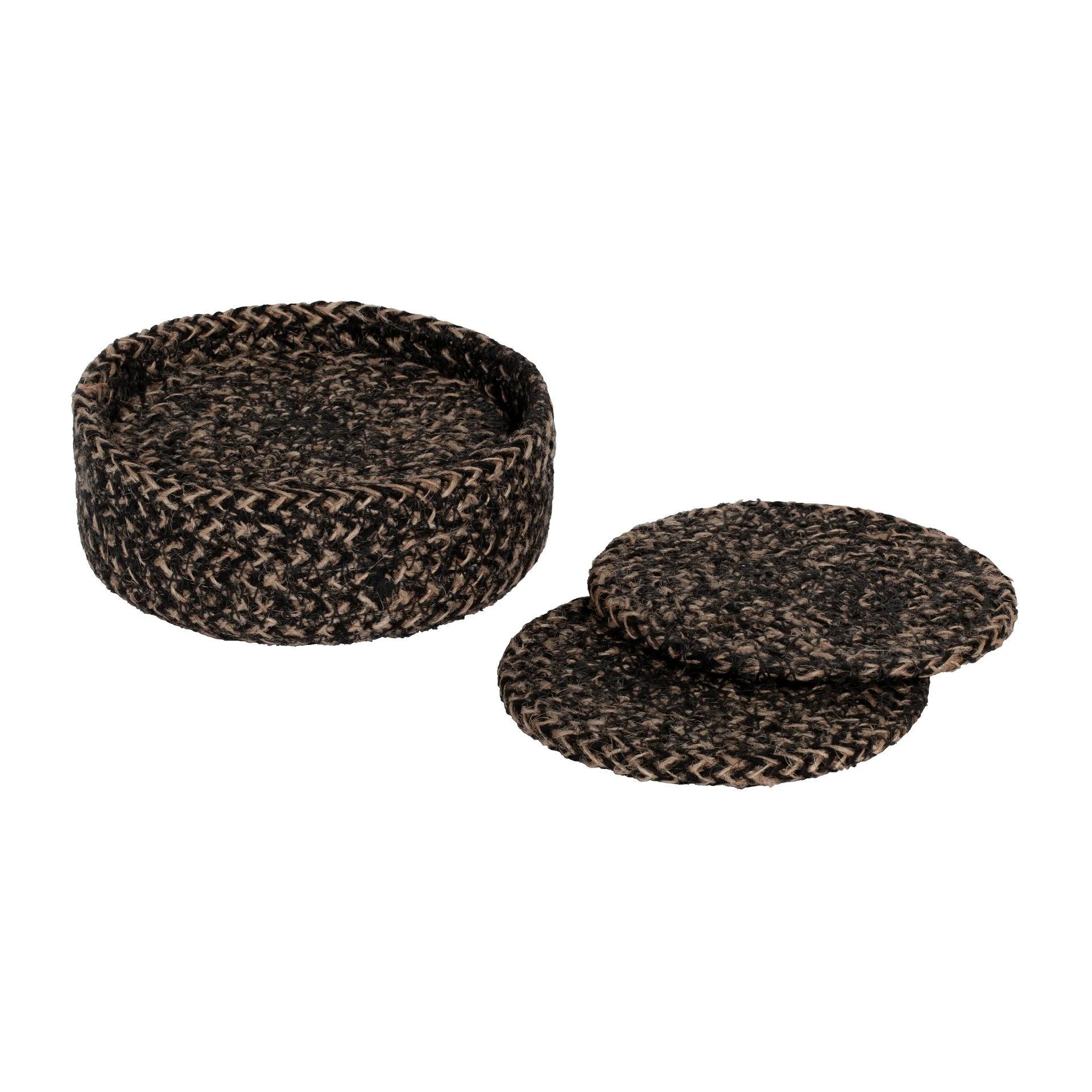 Podstawki szklane Ella Ø10,5 cm 6-pak, Czarny Dixie