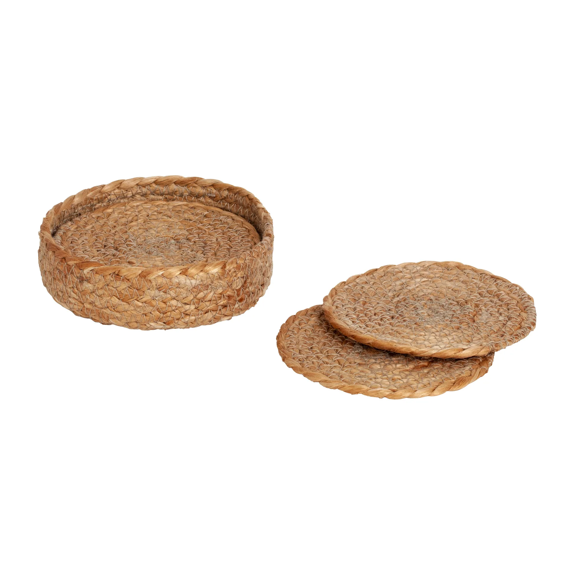 Szklana podkładka Elin Ø10,5 cm 6-pak, Naturalny Dixie