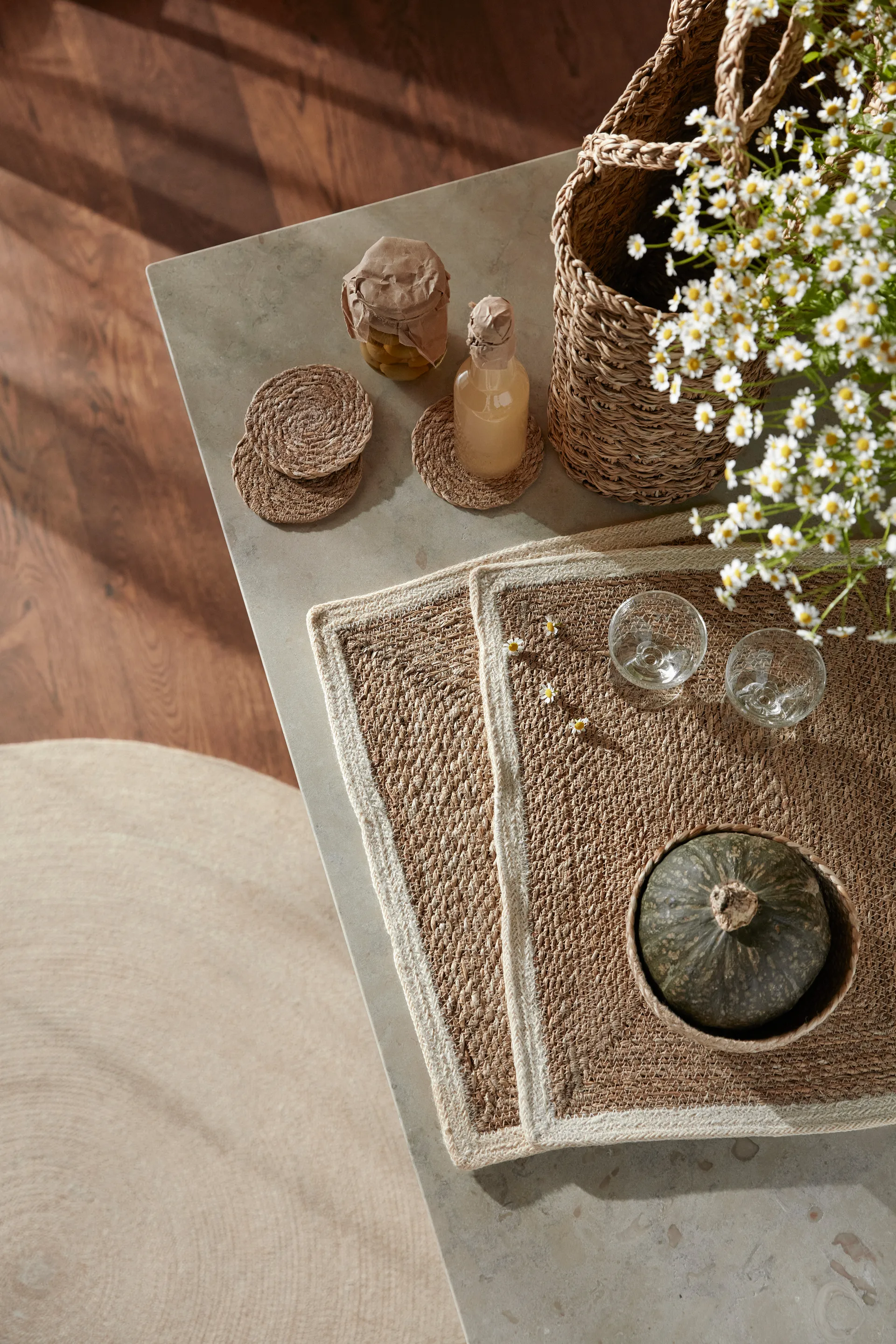 Taca stołowa Emil, naturalna biel Dixie