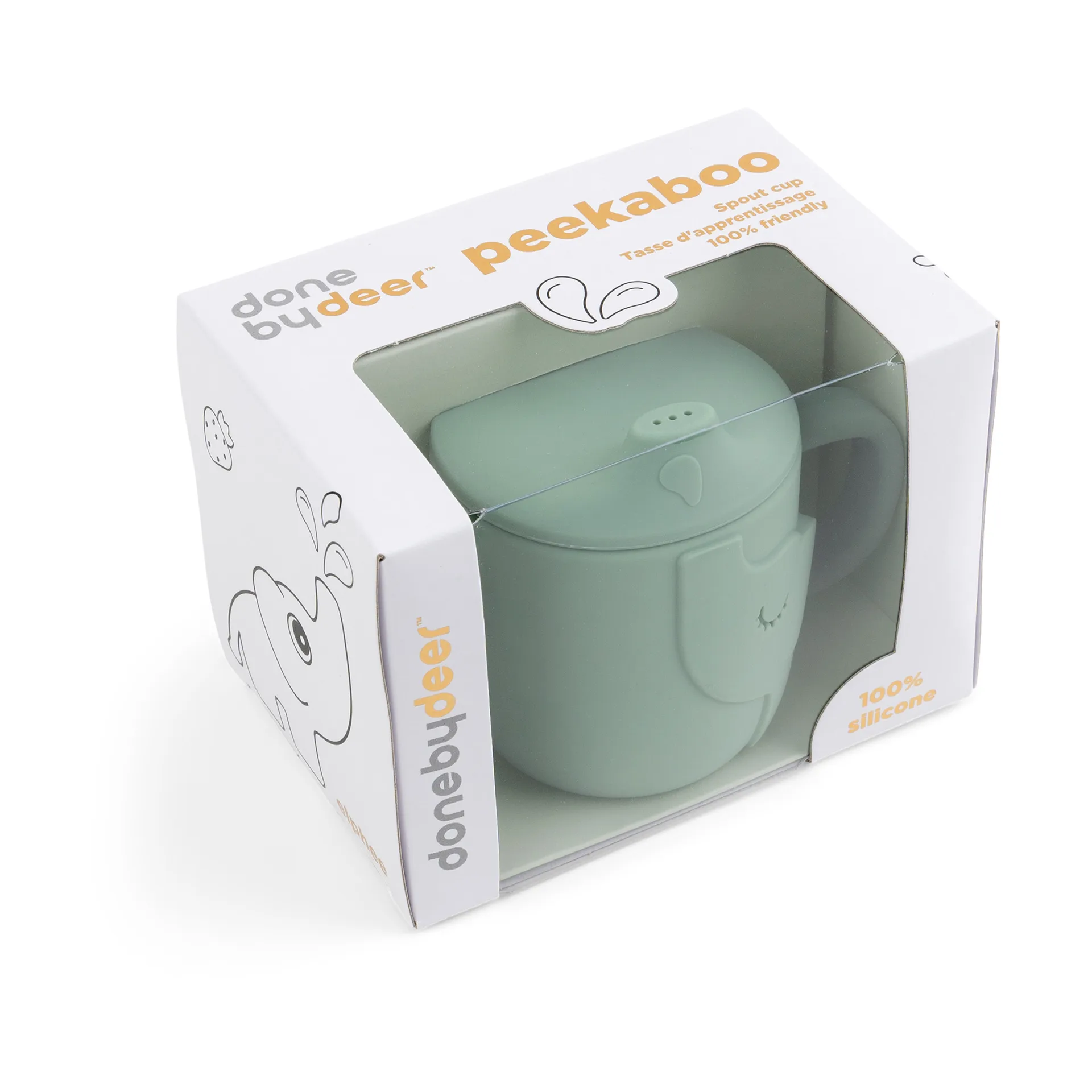 Elphee peekaboo kubek niekapek 120 ml, Green Done by deer