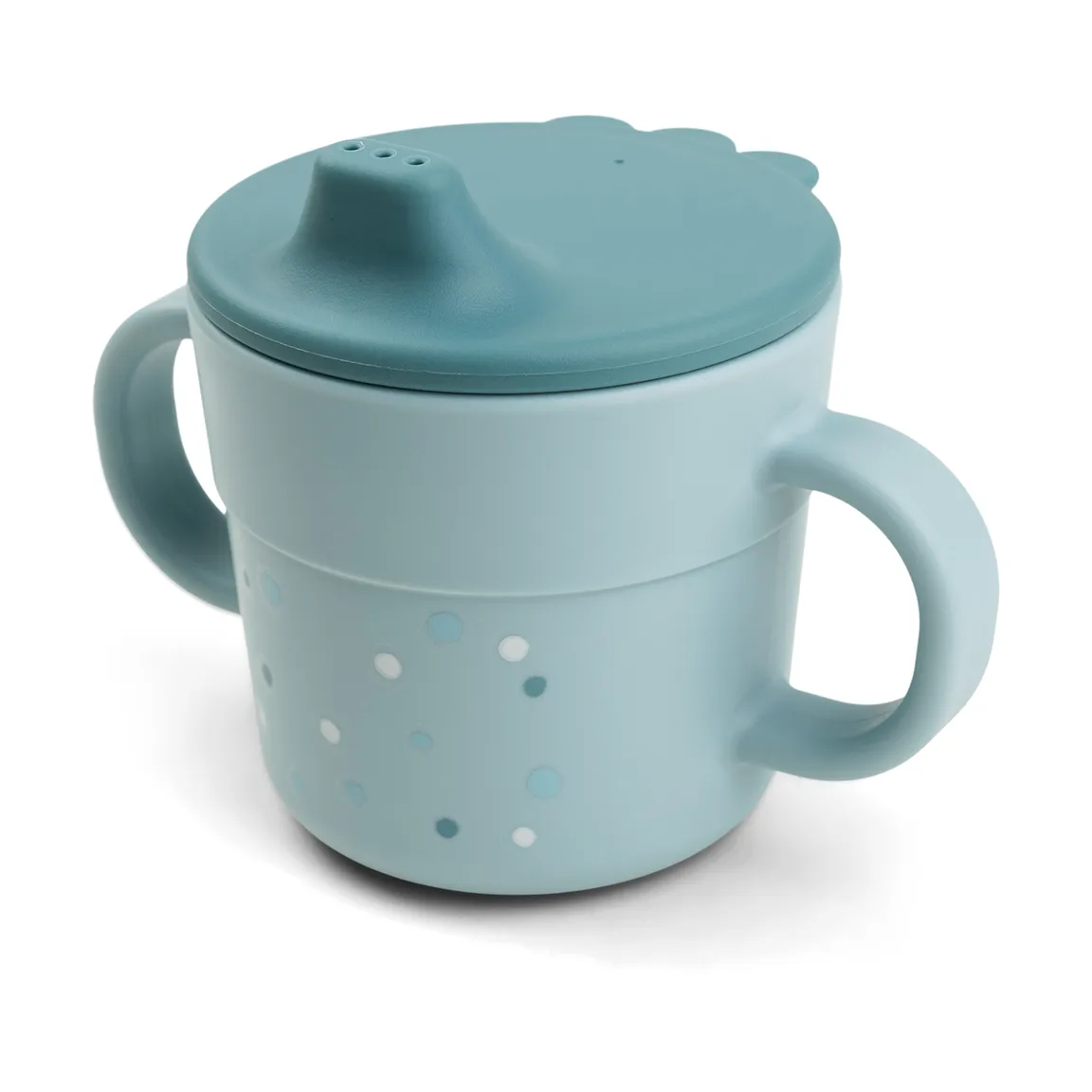 Happy Dots Foodie kubek niekapek 215 ml, Blue Done by deer