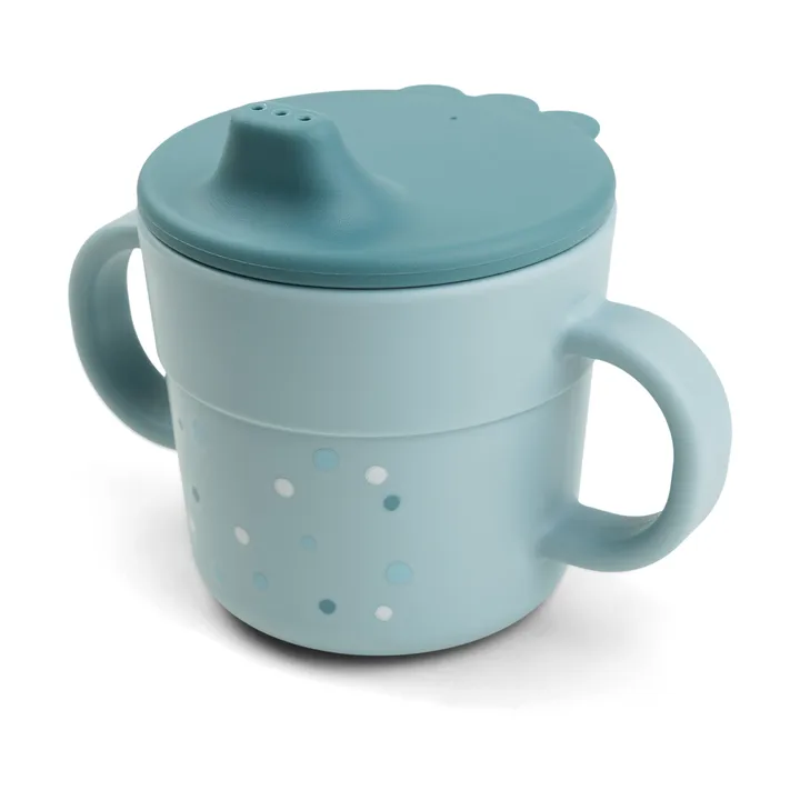 Happy Dots Foodie kubek niekapek 215 ml - Blue - Done by deer