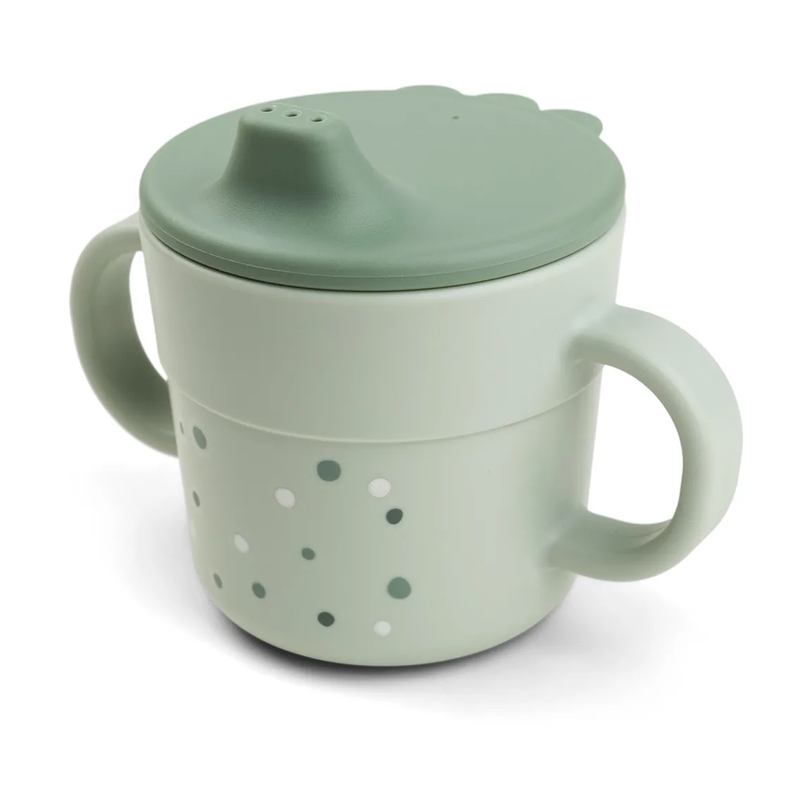 Happy Dots Foodie kubek niekapek 215 ml, Green Done by deer