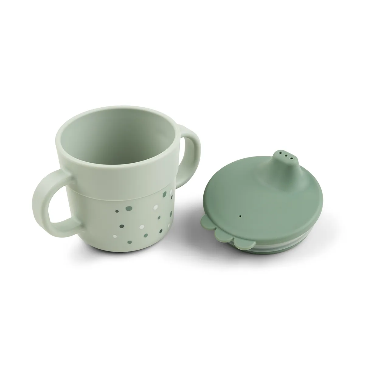 Happy Dots Foodie kubek niekapek 215 ml, Green Done by deer