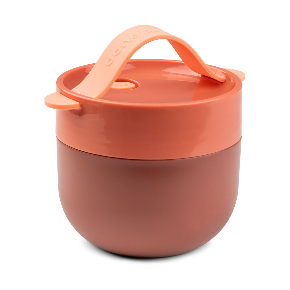 Done by deer Lunchbox To Go Ø11 cm Papaya | Skandynawski Design | Pojemniki na żywność i lunch boxy | Czerwony