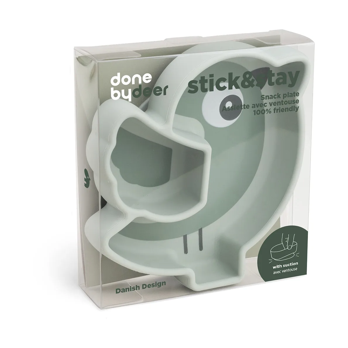 Taler dziecięcy Birdee Stick&Stay Ø12 cm, Green Done by deer