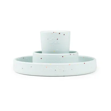 Zestaw naczyń dziecięcych Confetti 3 części - Blue - Done by deer