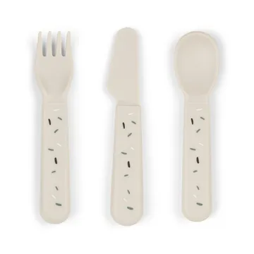 Zestaw sztućców Confetti Foodie 3 części - Sand - Done by deer