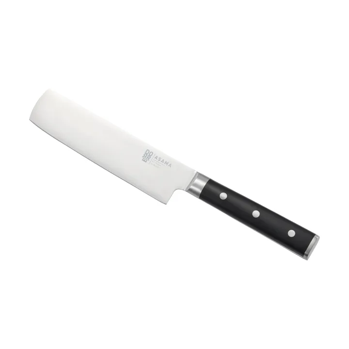 Asama nóż Nakiri do warzyw - Stal nierdzewna, czarny, 31 cm - Dorre