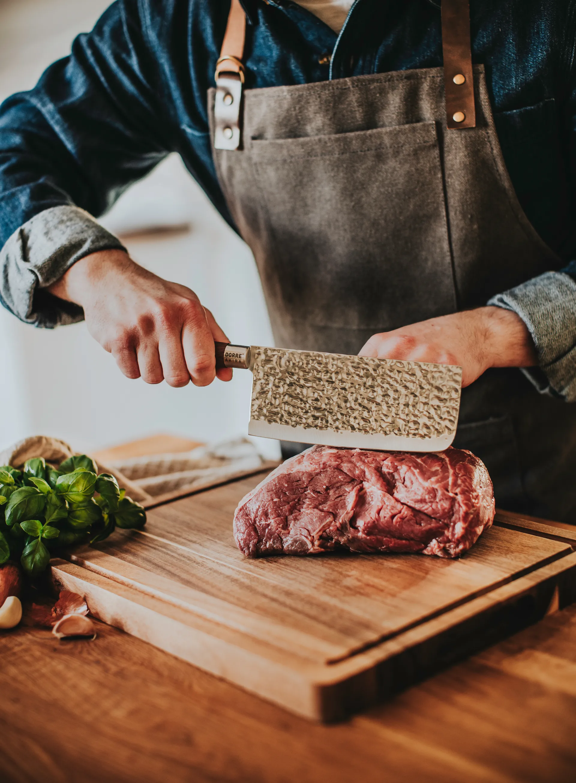 Chiński nóż kuchenny Akira 30 cm, Brązowy Dorre