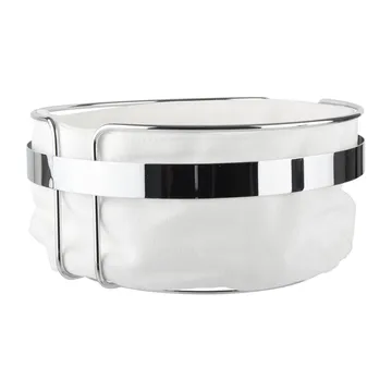 Koszyk na pieczywo praktyczny Ø22 cm - Tkanina-chrom - Dorre