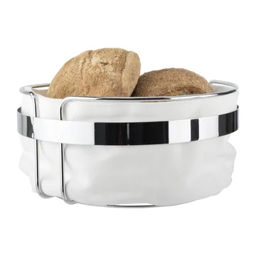 Koszyk na pieczywo praktyczny Ø22 cm - Tkanina-chrom - Dorre