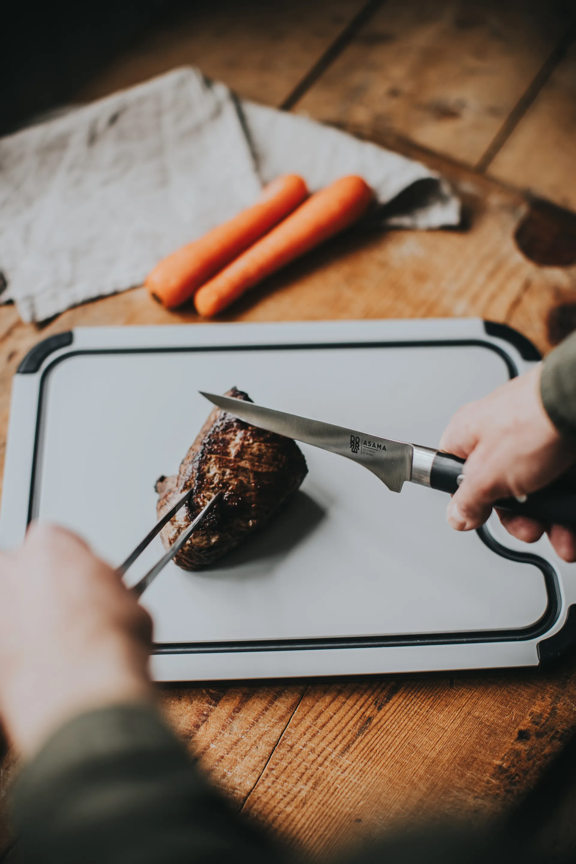 Nóż do filetowania Asama, 29,5 cm, Czarny uchwyt Dorre