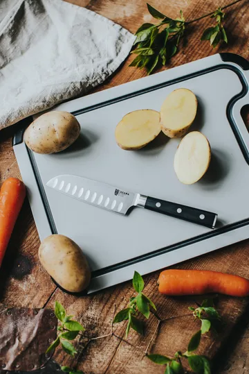 Nóż santoku Asama, 13 cm - Czarny uchwyt - Dorre