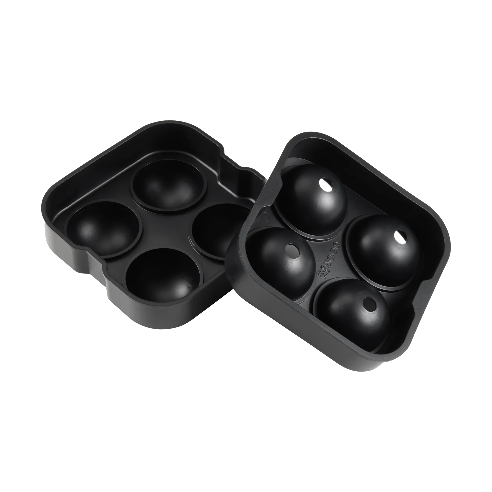 Okrągłe kostki lodu Isha 4 szt., Czarne Dorre