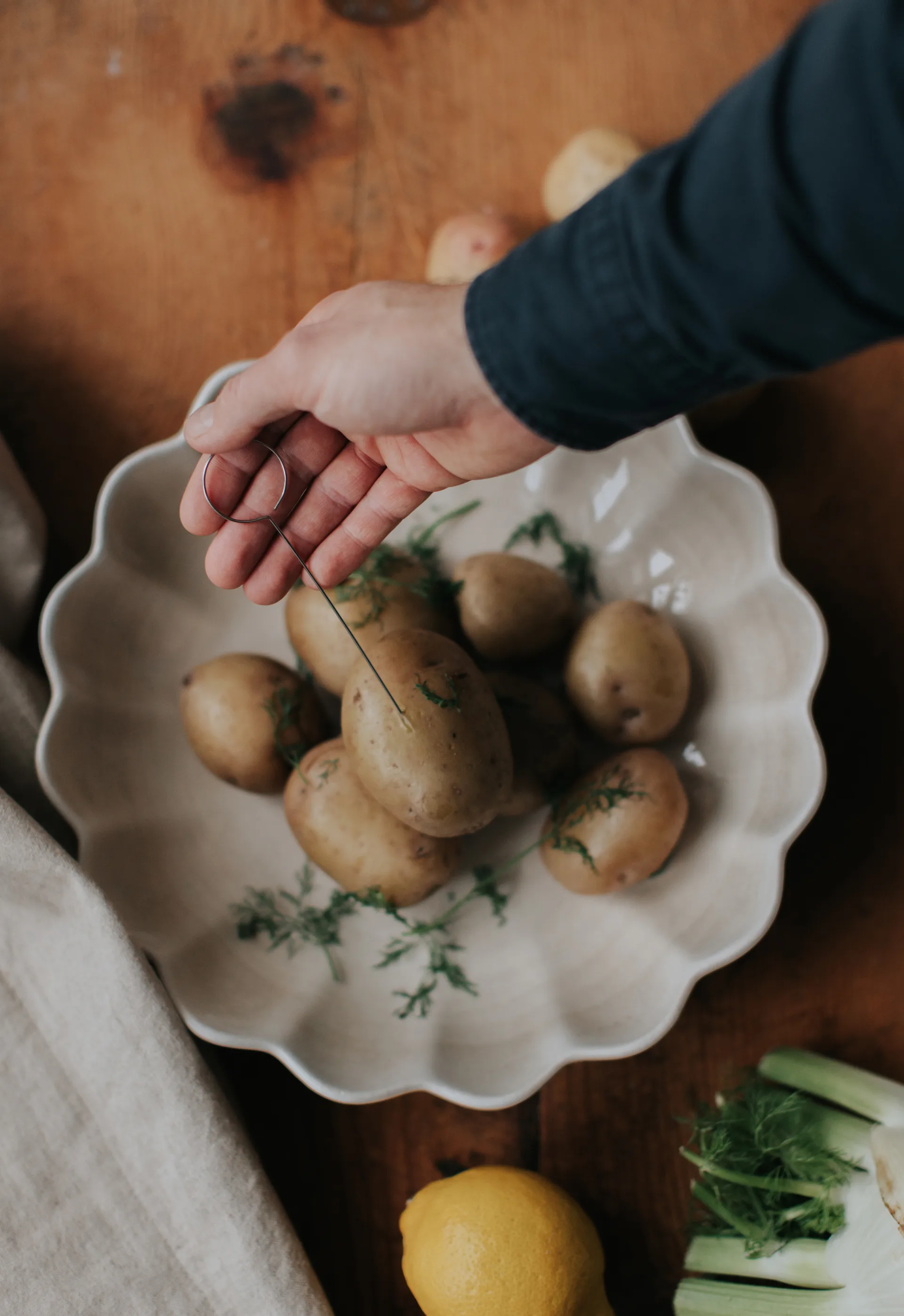 Patyczki do ziemniaków i warzyw Pihoo 2 szt., Stal nierdzewna Dorre