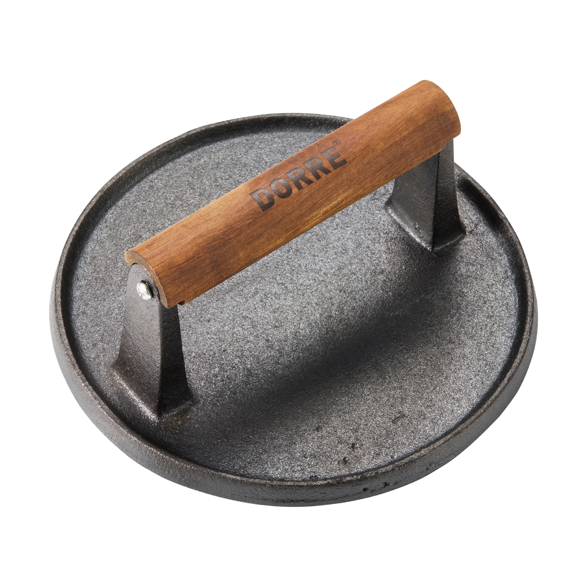 Prasa do hamburgerów Hally Ø17,7 cm, Żeliwo-akacja Dorre