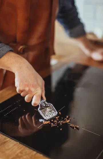 Skrobak do płyty Hema czarny, 5 wymiennych ostrzy - 16x5,4x1,8 cm - Dorre