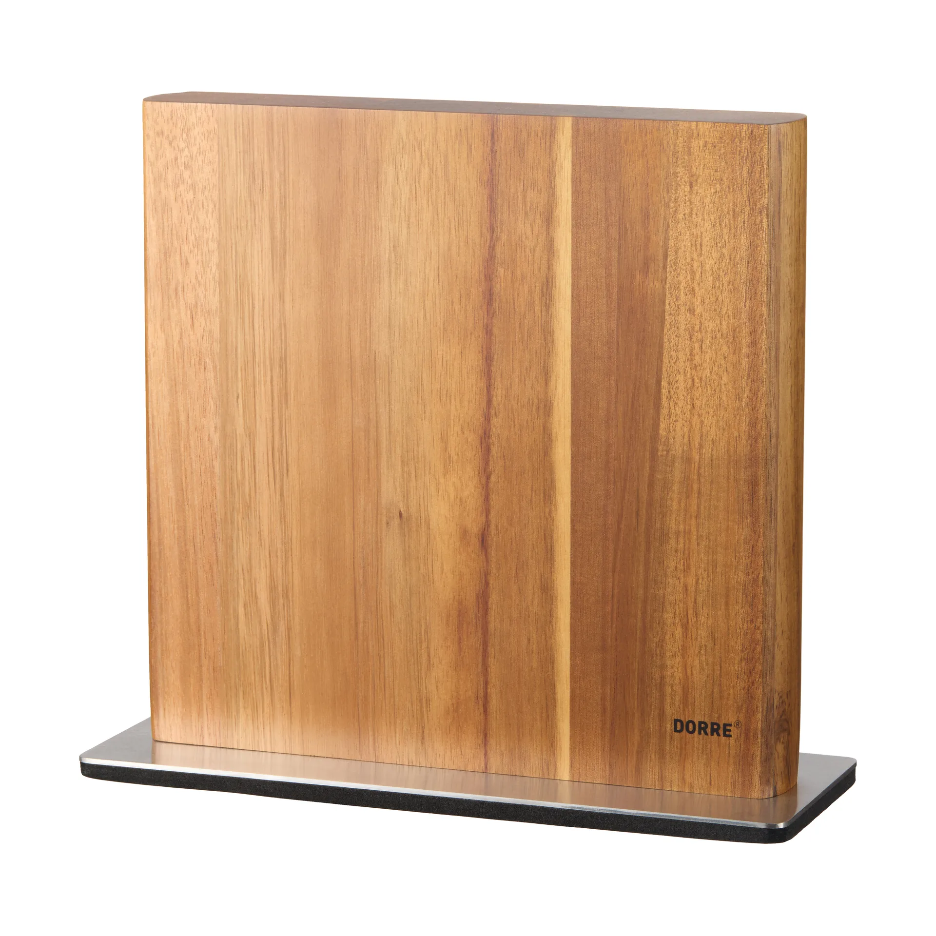 Stojak na noże magnetyczny Kira, Stal nierdzewna–drewno akacjowe FSC Dorre