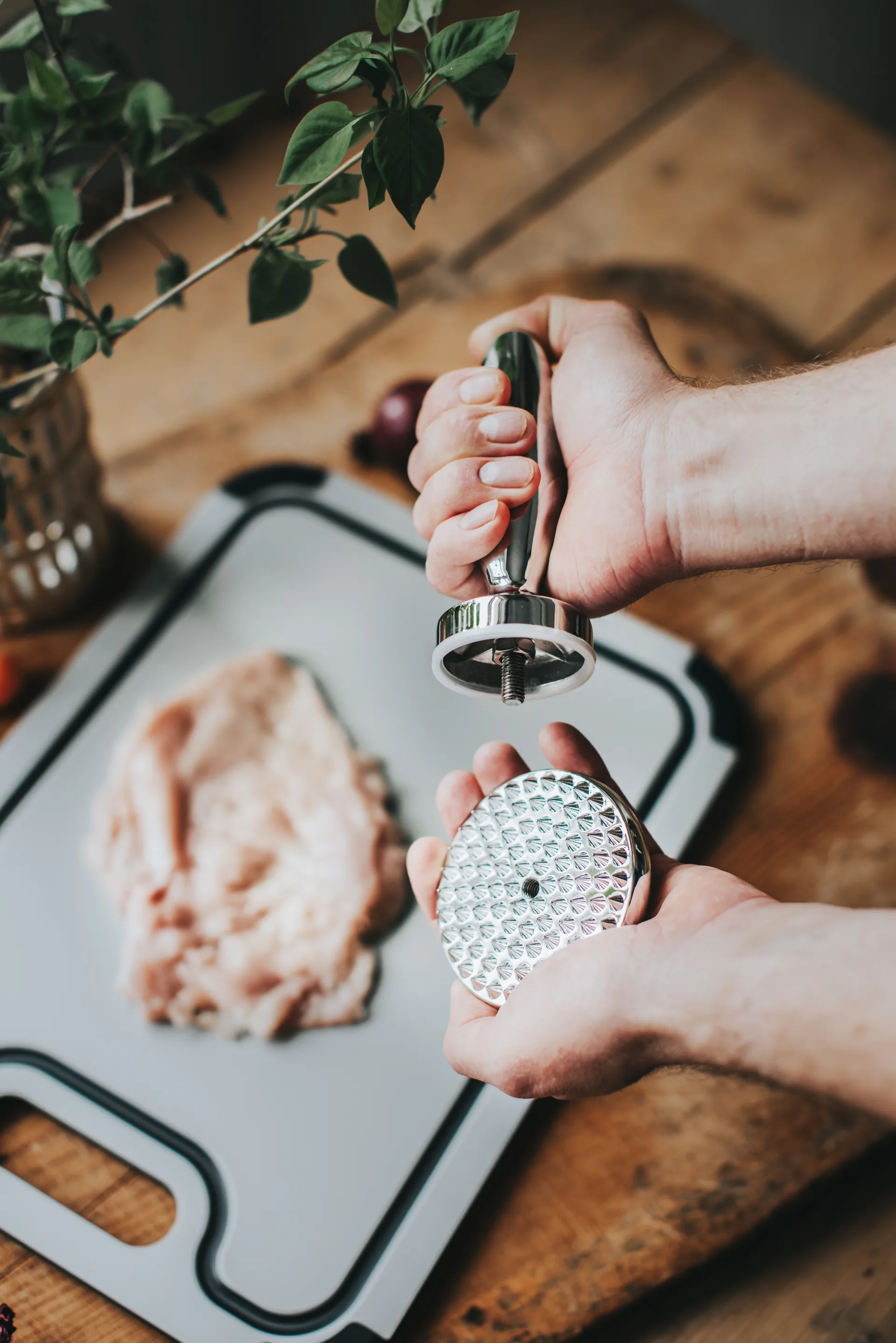 Tłuczek do mięsa dwustronny Birdie 14,5x8,3x8,3 cm, Stal nierdzewna Dorre