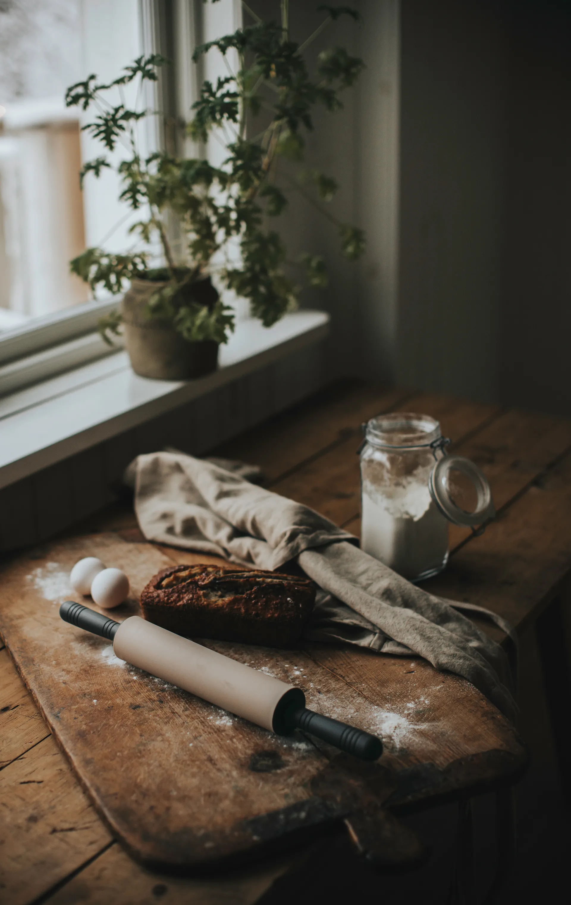 Wałek do ciasta Cookie 48 cm, Beżowy Dorre