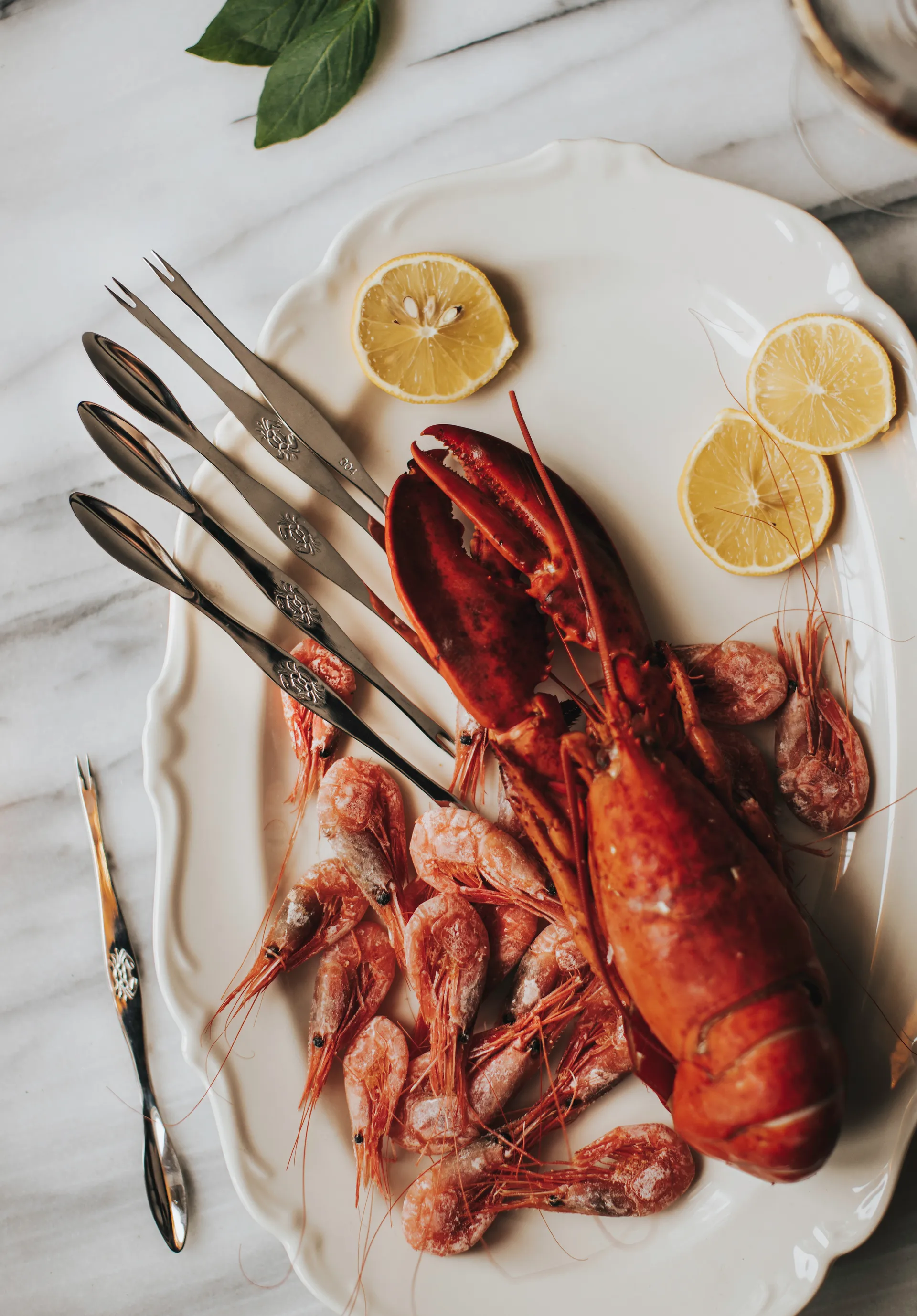 Widelce do owoców morza Skai, 6 szt., Srebrne Dorre