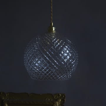 Lampa sufitowa Rowan Crystal Ø 22 cm - Mała kratka ze złotym przewodem - EBB & FLOW