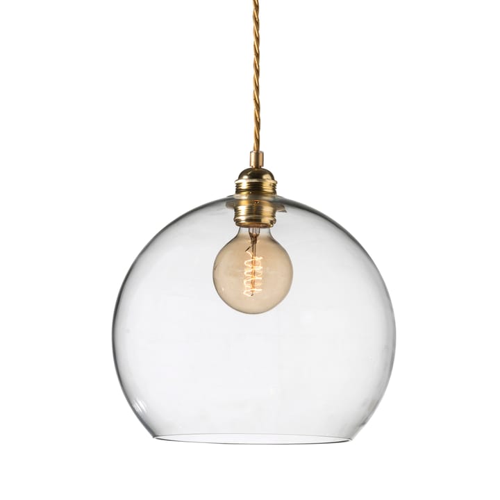 Lampa sufitowa Rowan L, Ø 28 cm - przezroczysty ze złotym sznurkiem - EBB & FLOW