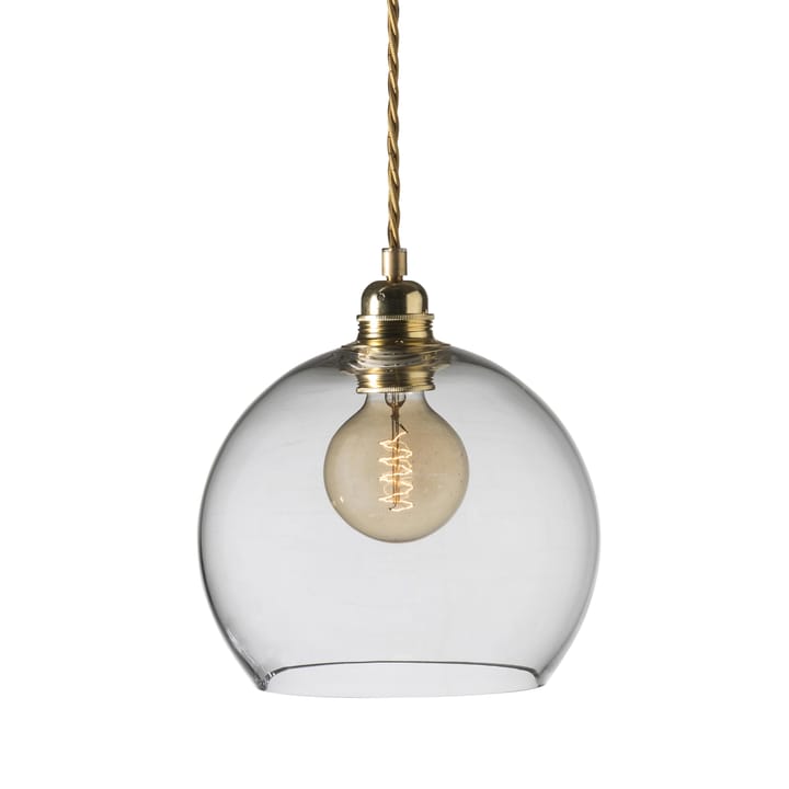 Lampa sufitowa Rowan M, Ø 22 cm - przezroczysty ze złotym sznurkiem - EBB & FLOW