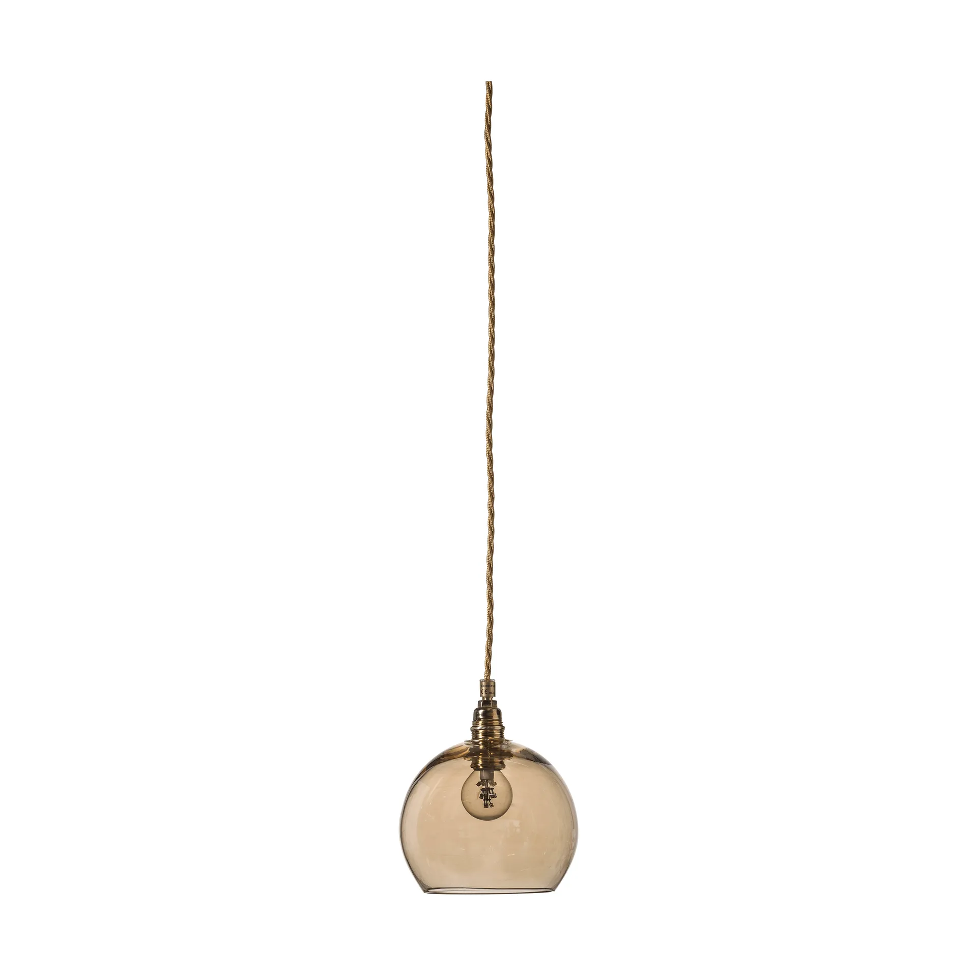 Lampa sufitowa Rowan S, Ø 15,5 cm, Golden smoke EBB & FLOW