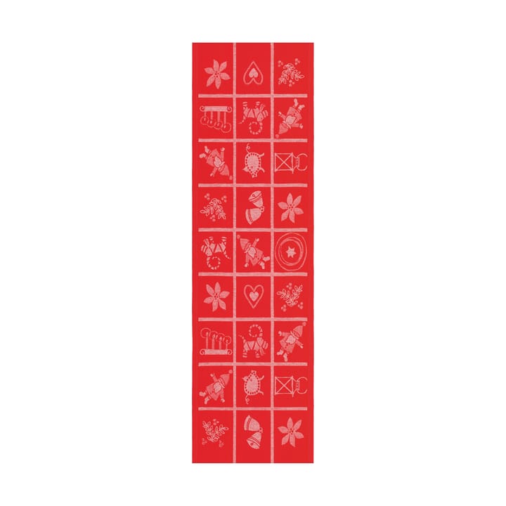Bieżnik Adventruta 35x120 cm - Czerwony - Ekelund Linneväveri