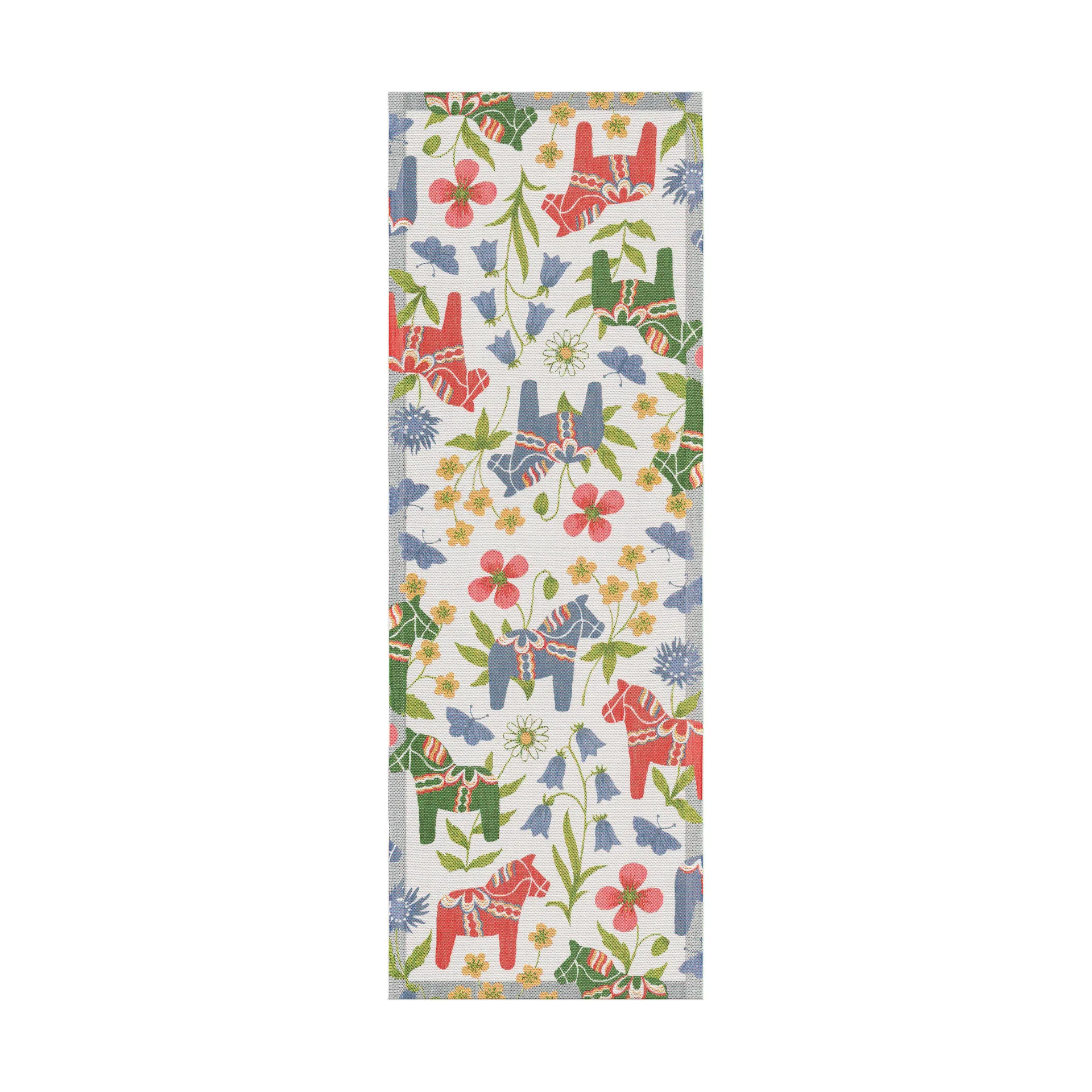 Bieżnik Blomsterhäst 35x100 cm, Multi Ekelund Linneväveri
