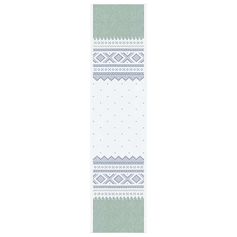 Bieżnik na stół Marius 35x140 cm, Zielono-niebieski Ekelund Linneväveri