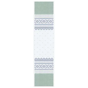 Bieżnik na stół Marius 35x140 cm - Zielono-niebieski - Ekelund Linneväveri