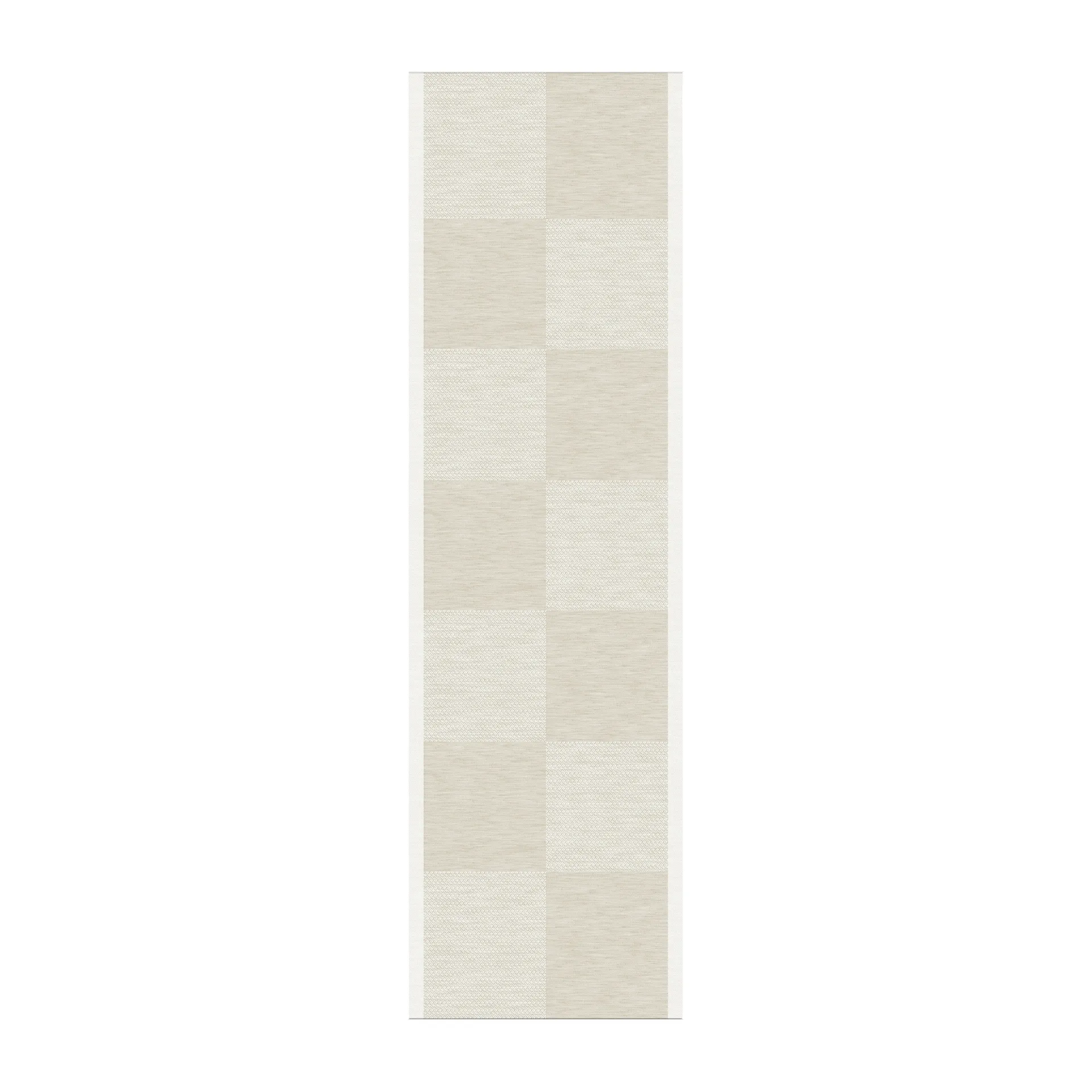 Bieżnik niebielony w kwadraty, 35x120 cm Ekelund Linneväveri