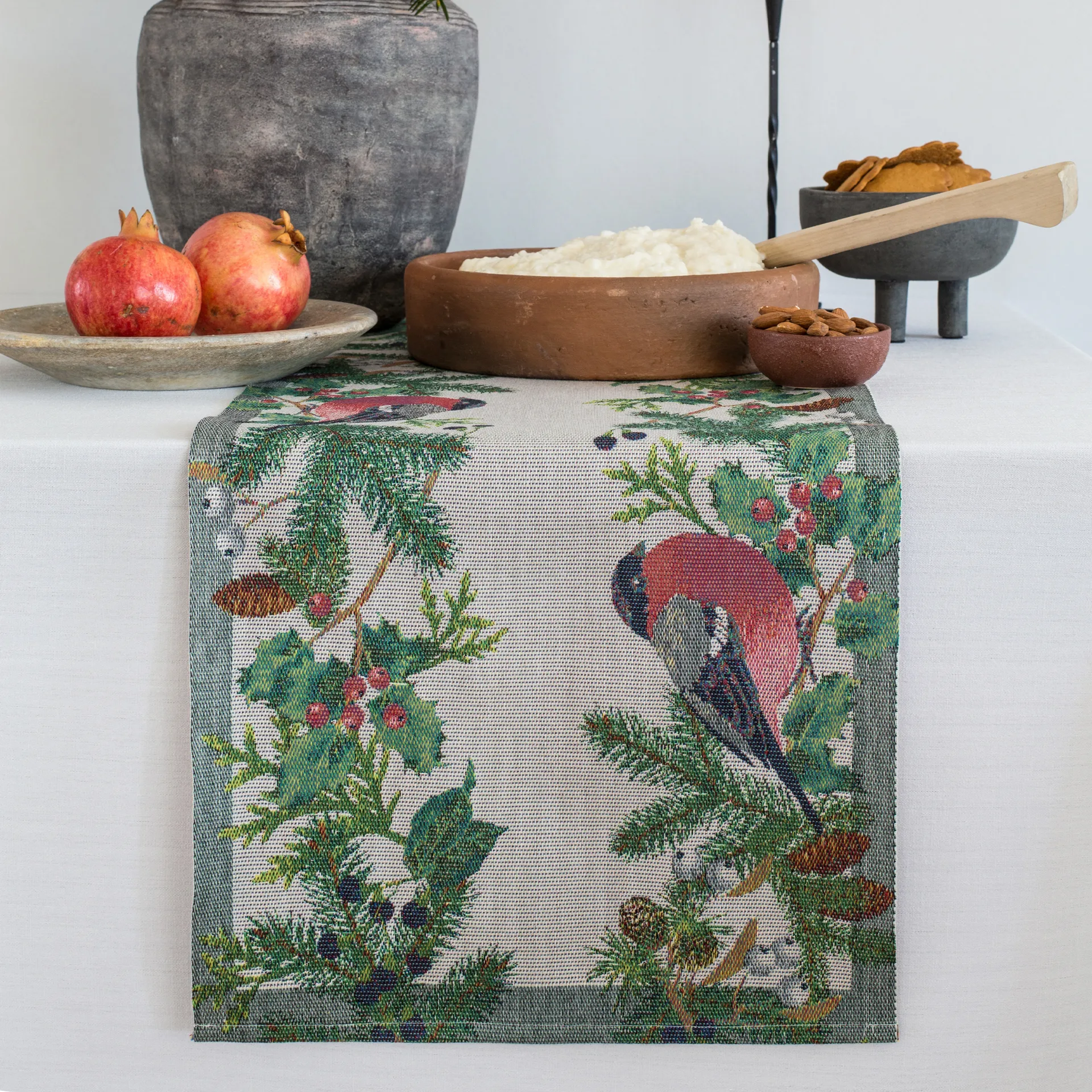 Domherre biegacz 35x120 cm, Multi Ekelund Linneväveri