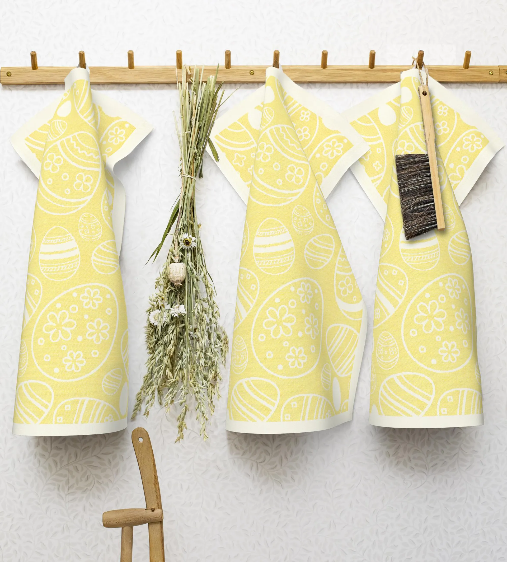 Easter Egg ręcznik kuchenny 35x50 cm, Żółty Ekelund Linneväveri